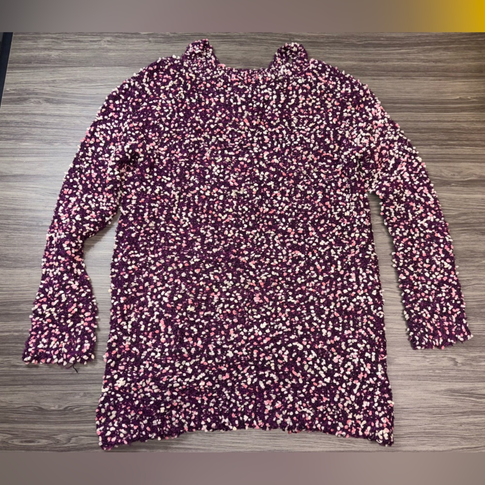 Umgee Plum Peakaboo Shoulder Sweater Size Medium NWT